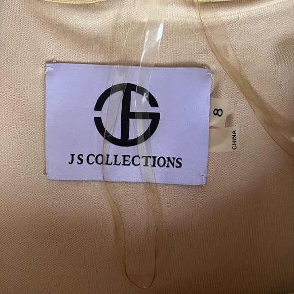 JS collection off the shoulder 3/4 sleeves maxi dress black nude color size,8 - Picture 7 of 7